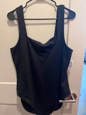 Old Navy Black Square Neck Bodysuit